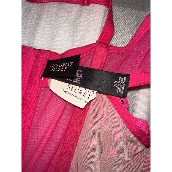 Victoria's Secret Pink Lace Garter Corset Top Women’s Size 34B - Picture 3 of 6